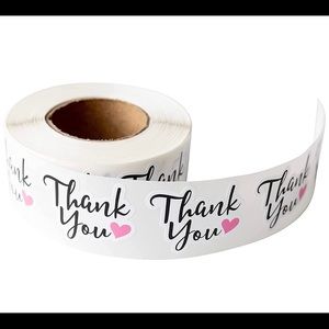 Thank you roll of 500 cute mailing stickers